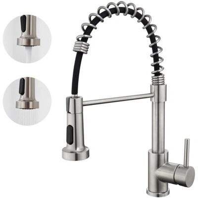Grifo de Cocina de Acero Inoxidable con Giro de 360° y Spray Extraíble - AURALUM Grifo de Cocina de Acero Inoxidable con Giro de 360° y Spray Extraíble - AURALUM