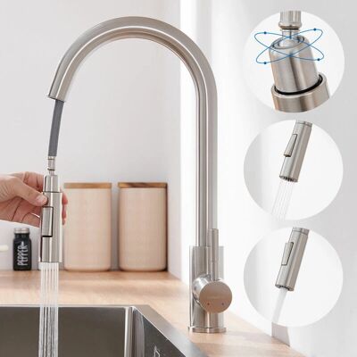 LONHEO Rubinetto Cucina 50CM - Rotazione a 360°, Aeratore rimovibile, Acciaio inossidabile LONHEO Rubinetto Cucina 50CM - Rotazione a 360°, Aeratore rimovibile, Acciaio inossidabile