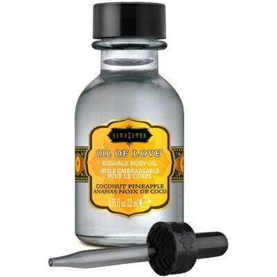 Olio Massaggi Vaniglia Cocco Ananas KamaSutra 22ml - Sensuale & Vegano Olio Massaggi Vaniglia Cocco Ananas KamaSutra 22ml - Sensuale & Vegano