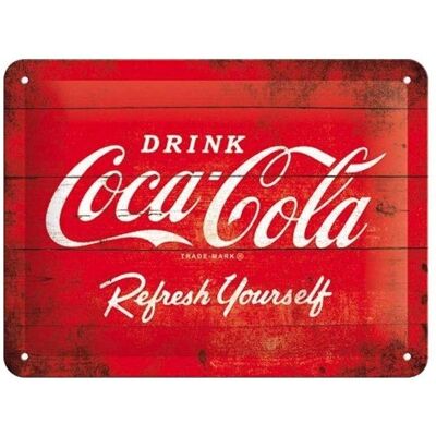 Retro kovová cedule Coca-Cola 15x20cm - Dekorace na zeď Retro kovová cedule Coca-Cola 15x20cm - Dekorace na zeď