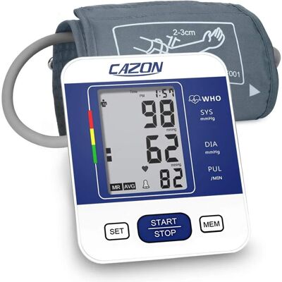 CAZON Blood Pressure Monitor - Upper Arm, Digital, Memory, LCD CAZON Blood Pressure Monitor - Upper Arm, Digital, Memory, LCD