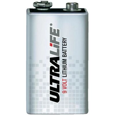 Ultralife Lithium 9V Battery - Long Lasting 1200mAh Ultralife Lithium 9V Battery - Long Lasting 1200mAh
