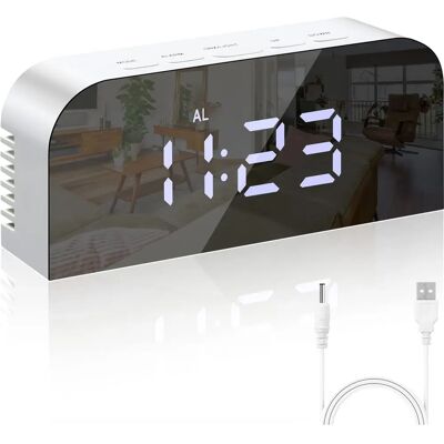VINABO Digitale Wecker - 2 Helderheidsniveaus, 12/24H, 2 USB VINABO Digitale Wecker - 2 Helderheidsniveaus, 12/24H, 2 USB