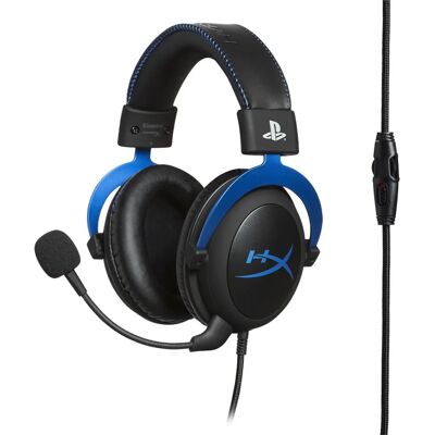 Casque HyperX Cloud filaire noir et bleu - Casque - Publicité Casque HyperX Cloud filaire noir et bleu - Casque - Publicité
