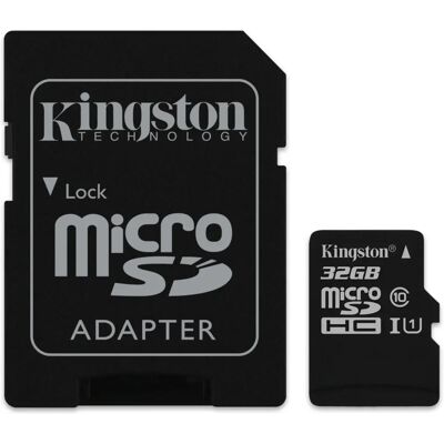 Carte MicroSD Kingston 32GB UHS-I Classe 10 - MicroSDHC MicroSDXC Carte MicroSD Kingston 32GB UHS-I Classe 10 - MicroSDHC MicroSDXC