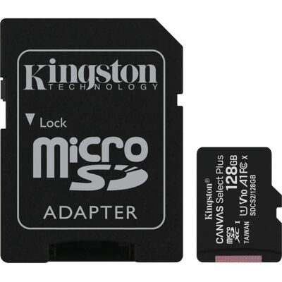 Kingston Canvas Select Plus microSD - microSDXC 128GB (Adapter) Kingston Canvas Select Plus microSD - microSDXC 128GB (Adapter)