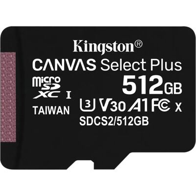 Kingston Canvas Select Plus microSD - microSDXC 512GB Kingston Canvas Select Plus microSD - microSDXC 512GB