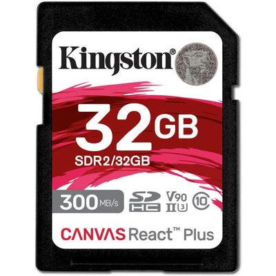 Kingston Canvas React Plus V90 SD - SDHC 32GB Kingston Canvas React Plus V90 SD - SDHC 32GB
