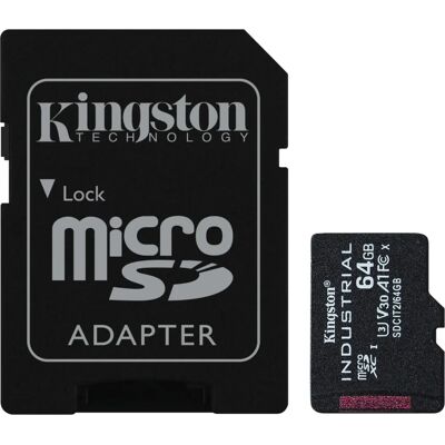 Kingston Industrial MicroSD - 64GB - Speicherkarte - UHS-I, Klasse 10 Kingston Industrial MicroSD - 64GB - Speicherkarte - UHS-I, Klasse 10