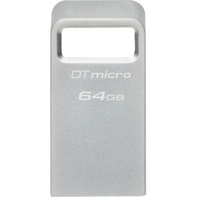 Kingston DataTraveler Micro USB 3.2 64GB Silber Tragbares Laufwerk Kingston DataTraveler Micro USB 3.2 64GB Silber Tragbares Laufwerk