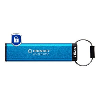 Kingston IronKey Keypad 200 Unidad USB - Azul - Almacenamiento Seguro y Portátil Kingston IronKey Keypad 200 Unidad USB - Azul - Almacenamiento Seguro y Portátil