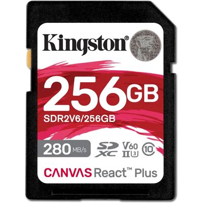 Kingston Canvas React Plus V60 SDXC - 256GB Kingston Canvas React Plus V60 SDXC - 256GB