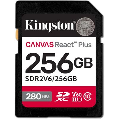 Kingston Canvas React Plus V60 SDXC - 256GB Kingston Canvas React Plus V60 SDXC - 256GB