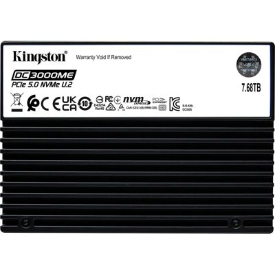 Kingston DC3000ME 7,68TB PCIe 5.0 U.2 SSD - Unternehmenskryptografie Kingston DC3000ME 7,68TB PCIe 5.0 U.2 SSD - Unternehmenskryptografie