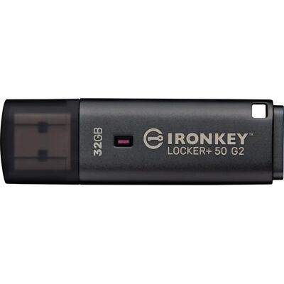 Kingston IronKey Locker+ 50 G2 USB-flashdrev - USB Type-A 3.2 Gen 1 - Sort Kingston IronKey Locker+ 50 G2 USB-flashdrev - USB Type-A 3.2 Gen 1 - Sort