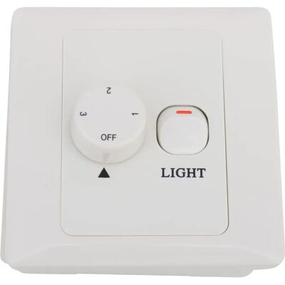 Beacon VR. 115 Wall Control - Fan & Light - White Beacon VR. 115 Wall Control - Fan & Light - White