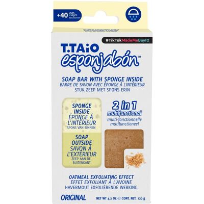 Generic - 2-in-1 Oat Exfoliant - Hafer - Peeling - Soap sponge Generic - 2-in-1 Oat Exfoliant - Hafer - Peeling - Soap sponge