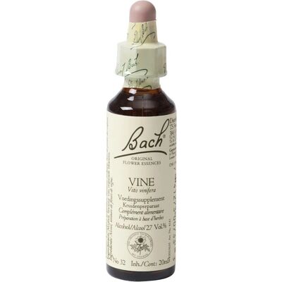 Bach Raisin / vigne - Complément à base de plantes avec teinture de grappe de vigne Bach Raisin / vigne - Complément à base de plantes avec teinture de grappe de vigne