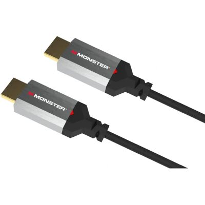 Câble HDMI Essentials 4K HDR de Monster - 4,6 m - Gris - Publicité Câble HDMI Essentials 4K HDR de Monster - 4,6 m - Gris - Publicité