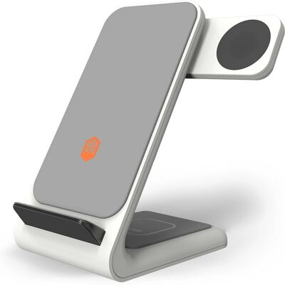 STM ChargeTree Swing Auricular - Soporte de carga inalámbrica blanco para smartphone, reloj inteligente, certificado Qi STM ChargeTree Swing Auricular - Soporte de carga inalámbrica blanco para smartphone, reloj inteligente, certificado Qi