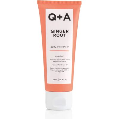 Q+A Ingefærrot Daglig Fuktighetskrem - Ansiktskrem med ingefær 75ml Q+A Ingefærrot Daglig Fuktighetskrem - Ansiktskrem med ingefær 75ml