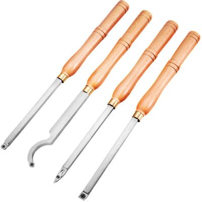 Ensemble de gouges Vevor pour tournage sur bois - Durable, Ergonomique, 4 pièces - Publicité Ensemble de gouges Vevor pour tournage sur bois - Durable, Ergonomique, 4 pièces - Publicité