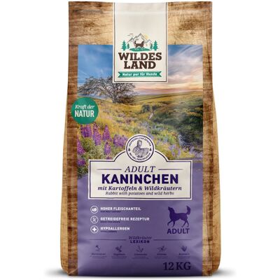 Wildes Land Classic Adult 12 kg Królik - Karma dla psów Wildes Land Classic Adult 12 kg Królik - Karma dla psów