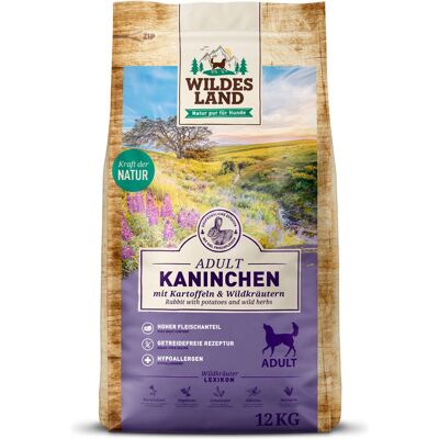 Wildes Land Hunde Kaninchen & Kartoffel 12kg - Trockenfutter Wildes Land Hunde Kaninchen & Kartoffel 12kg - Trockenfutter
