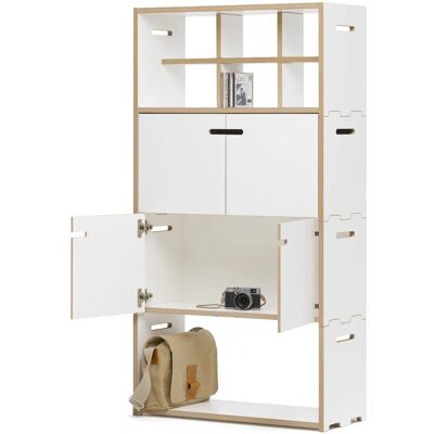 Sistema di scaffalature modulare Tojo Hochstapler - Bianco Sistema di scaffalature modulare Tojo Hochstapler - Bianco
