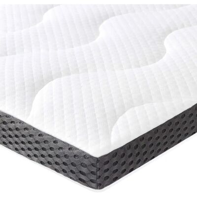 Surmatelas Amazon Basics 135 x 190 cm - Mousse en Gel, Blanc - Publicité Surmatelas Amazon Basics 135 x 190 cm - Mousse en Gel, Blanc - Publicité