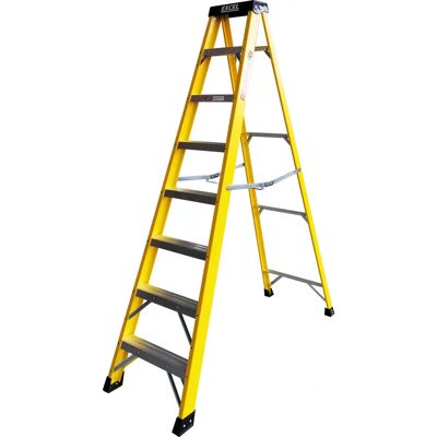 Excel Heavy Duty Fibreglass Step Ladder 7 Tread 2.1m - EN131 Excel Heavy Duty Fibreglass Step Ladder 7 Tread 2.1m - EN131