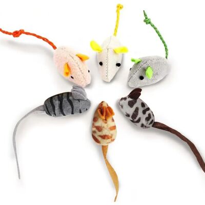 Lee - Catnip Mouse Toys - 6 Pack - Indoor Cats - Cat Toy Lee - Catnip Mouse Toys - 6 Pack - Indoor Cats - Cat Toy