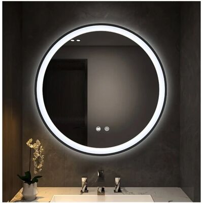 Livingandhome - D80cm - Round - LED - Wall Mirror Livingandhome - D80cm - Round - LED - Wall Mirror