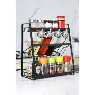 Generic - 3-Tier - Carbon steel - Black - Spice Rack Generic - 3-Tier - Carbon steel - Black - Spice Rack