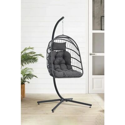 Living and Home - Hanging Chair - Dark Grey - One Size - Chair Living and Home - Hanging Chair - Dark Grey - One Size - Chair