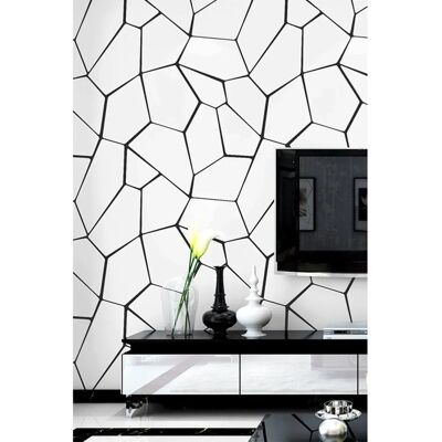 Livingandhome - Abstract Geometric - White - Wallpaper Livingandhome - Abstract Geometric - White - Wallpaper