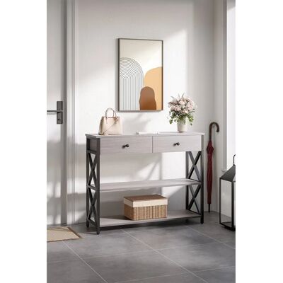 Living and Home - Narrow Console Table - Grey - Console Table Living and Home - Narrow Console Table - Grey - Console Table