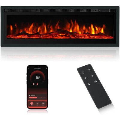 M.C.Haus 102cm/40" Electric Fireplace - Wall Mount/Freestanding, Colorful Flame M.C.Haus 102cm/40" Electric Fireplace - Wall Mount/Freestanding, Colorful Flame