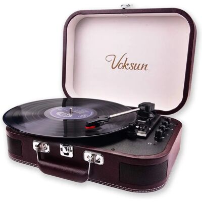 VOKSUN - Portable Bluetooth Vinyl Turntable - Record Player VOKSUN - Portable Bluetooth Vinyl Turntable - Record Player