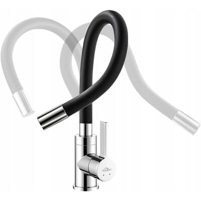 AURALUM Grifo de Cocina Negro con Caño Flexible - Giratorio 360° AURALUM Grifo de Cocina Negro con Caño Flexible - Giratorio 360°