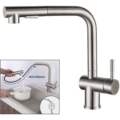 Grifo de Cocina Lonheo - Acero Inoxidable, Giratorio 360°, 40CM Grifo de Cocina Lonheo - Acero Inoxidable, Giratorio 360°, 40CM