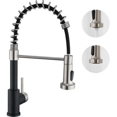 Grifo de Cocina AURALUM MAX - Giro 360°, Extensible, 2 Modos, Acero Inoxidable Grifo de Cocina AURALUM MAX - Giro 360°, Extensible, 2 Modos, Acero Inoxidable