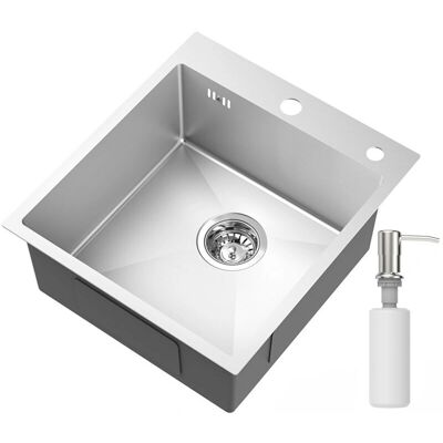 Lavello da Cucina in Acciaio Inox - 55x45cm, AURALUM Lavello da Cucina in Acciaio Inox - 55x45cm, AURALUM