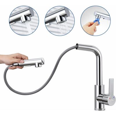 Auralum Max Mezclador de Cocina con Caño Giratorio de 360° - Cromo Auralum Max Mezclador de Cocina con Caño Giratorio de 360° - Cromo