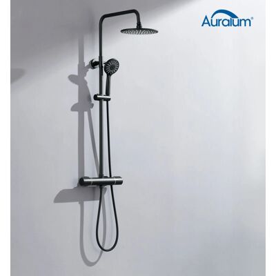 Columna de Ducha Termostática Auralum - Ducha lluvia y mano - 84-121cm Columna de Ducha Termostática Auralum - Ducha lluvia y mano - 84-121cm