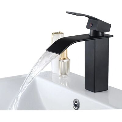 Auralum Rubinetto Bagno a Cascata Nero - Miscelatore Moderno Monocomando Auralum Rubinetto Bagno a Cascata Nero - Miscelatore Moderno Monocomando