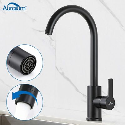 Grifo de Cocina Cromado AURALUM 360° Giratorio Monomando Alta Latón Fregadero Grifo de Cocina Cromado AURALUM 360° Giratorio Monomando Alta Latón Fregadero