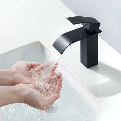 Auralum Modelo 114 mm Grifo de Ahorro de Agua en Negro Mate - Grifo Auralum Modelo 114 mm Grifo de Ahorro de Agua en Negro Mate - Grifo