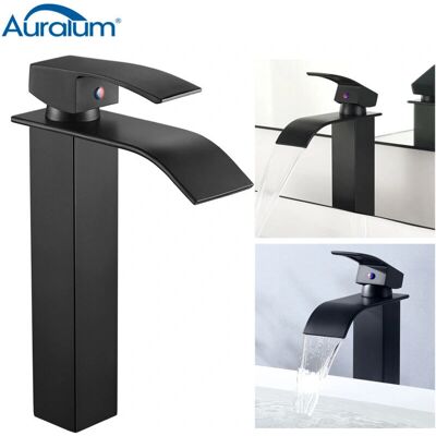 Auralum - Cascada Lavabo 204mm - Negro - 273mm - Grifo de Baño Auralum - Cascada Lavabo 204mm - Negro - 273mm - Grifo de Baño