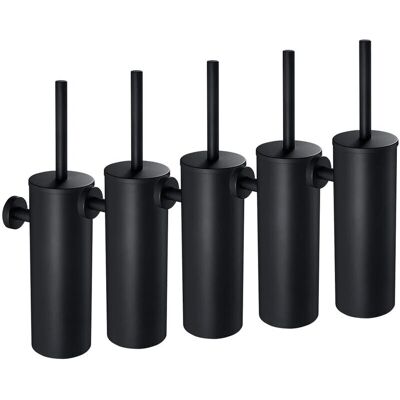 Conjunto de Cepillo de Inodoro de Acero Inoxidable Auralum - Negro - Set de Portacepillos Conjunto de Cepillo de Inodoro de Acero Inoxidable Auralum - Negro - Set de Portacepillos